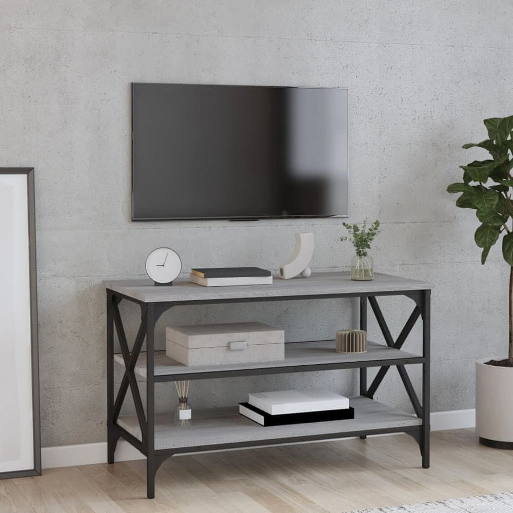 Vidaxl TV skrinka sivý dub sonoma 80x40x50 cm spracované drevo